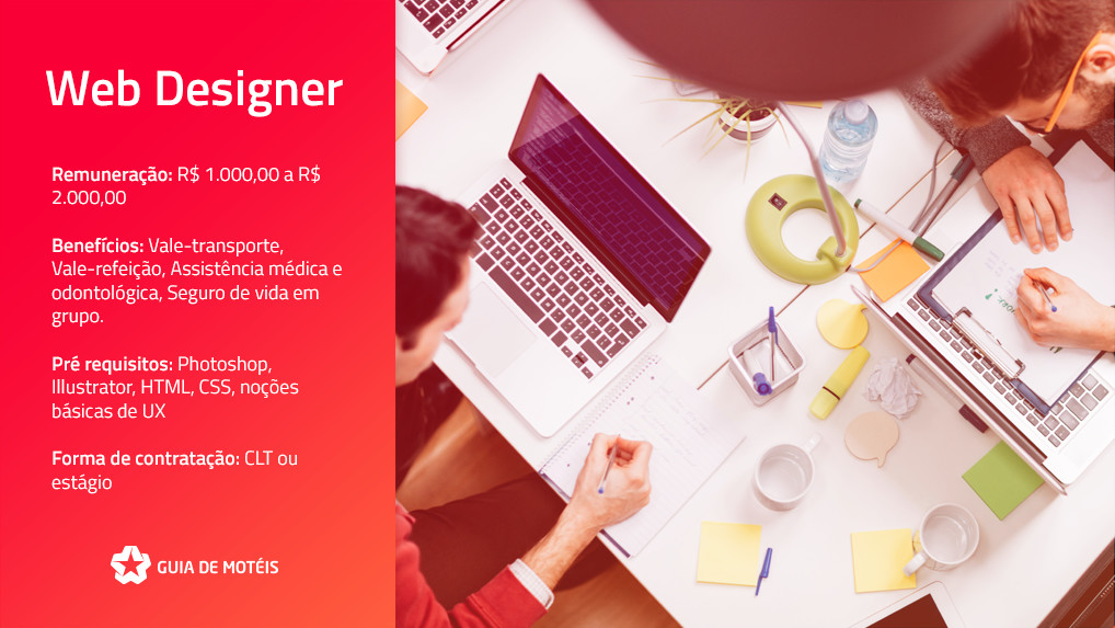 Vaga para web designer Guia de Motéis